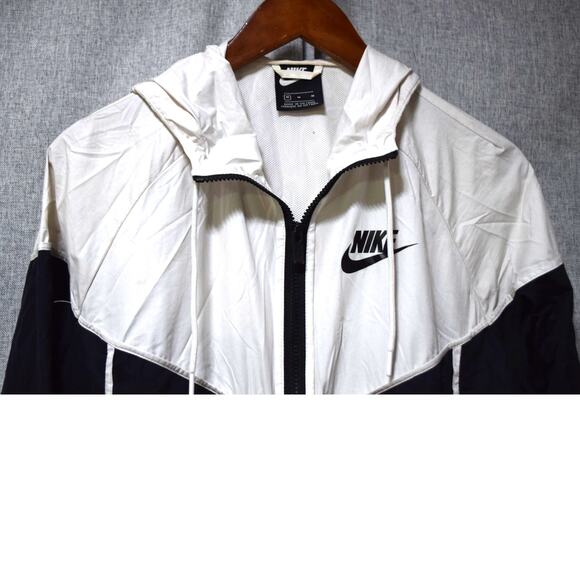 Nike Windrunner Full Zip Hooded Jacket Black White – Size M - Picture 2 of 3